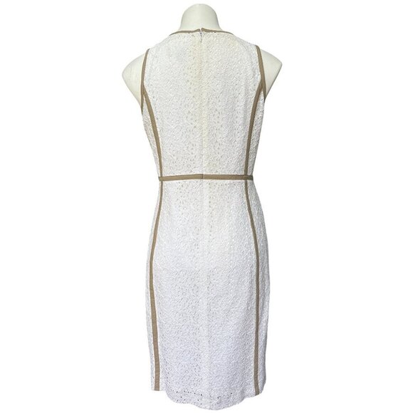 MICHAEL Michael Kors White Lace Sheath Dress, Sleeveless Women's Size 8 - Picture 6 of 11